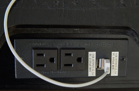 Londer California King Panel Bed with Mirrored Dresser and Nightstand in Black from Ashley - Luna Furniture