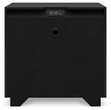 Londer King Panel Bed with Mirrored Dresser and Nightstand in Black from Ashley - Luna Furniture