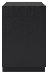 Londer Queen Panel Bed with Dresser and Nightstand in Black from Ashley - Luna Furniture