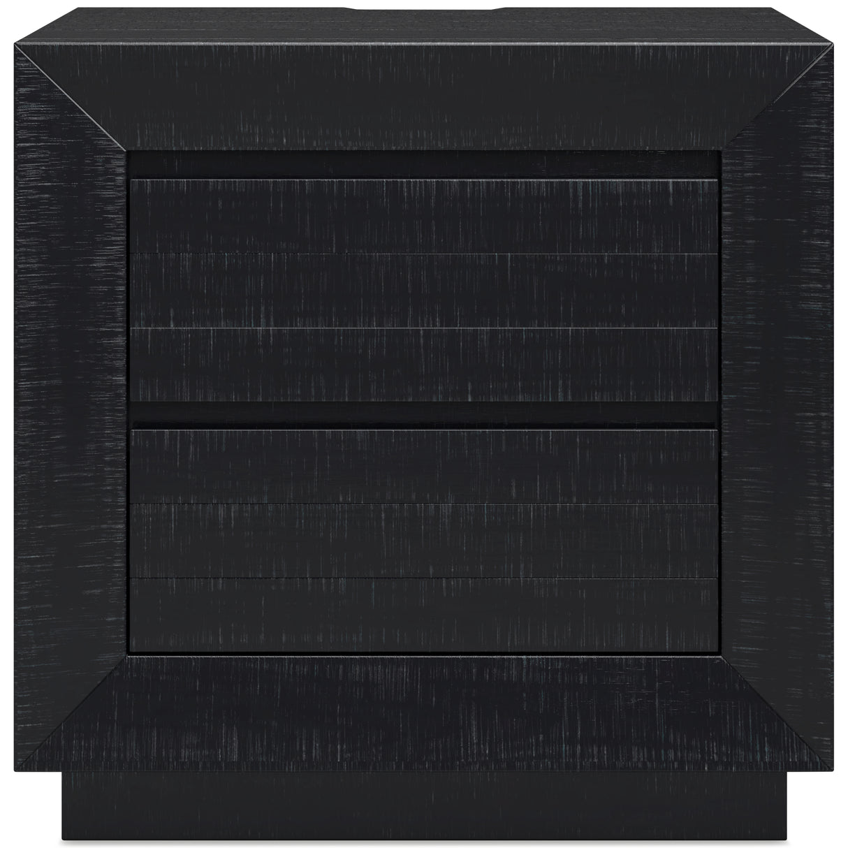 Londer Queen Panel Bed with Mirrored Dresser and 2 Nightstands in Black from Ashley - Luna Furniture