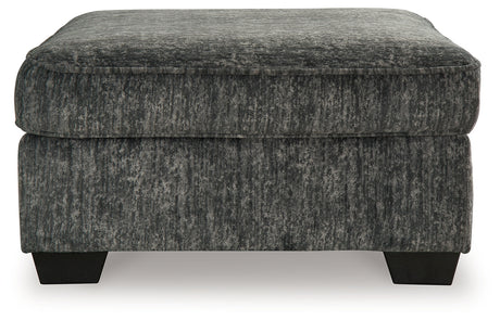 Lonoke Gunmetal Chair and Ottoman from Ashley - Luna Furniture