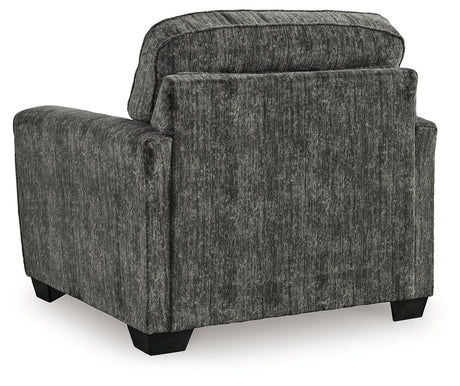 Lonoke Gunmetal 2-Piece Sectional, Oversized Chair and Ottoman from Ashley - Luna Furniture