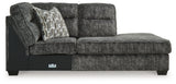 Lonoke Gunmetal 2-Piece Sectional, Oversized Chair and Ottoman from Ashley - Luna Furniture