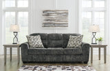 Lonoke Gunmetal Sofa and Oversized Chair from Ashley - Luna Furniture