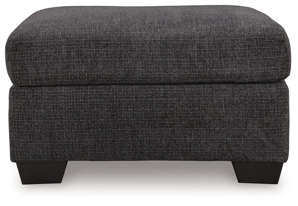 Loreo Ebony Ottoman from Ashley - Luna Furniture
