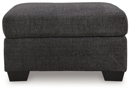 Loreo Ebony Ottoman from Ashley - Luna Furniture