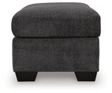 Loreo Ebony Ottoman from Ashley - Luna Furniture