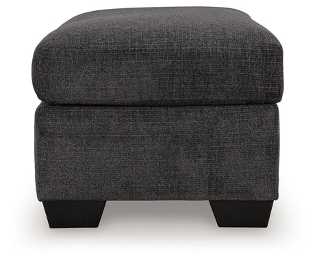 Loreo Ebony Ottoman from Ashley - Luna Furniture