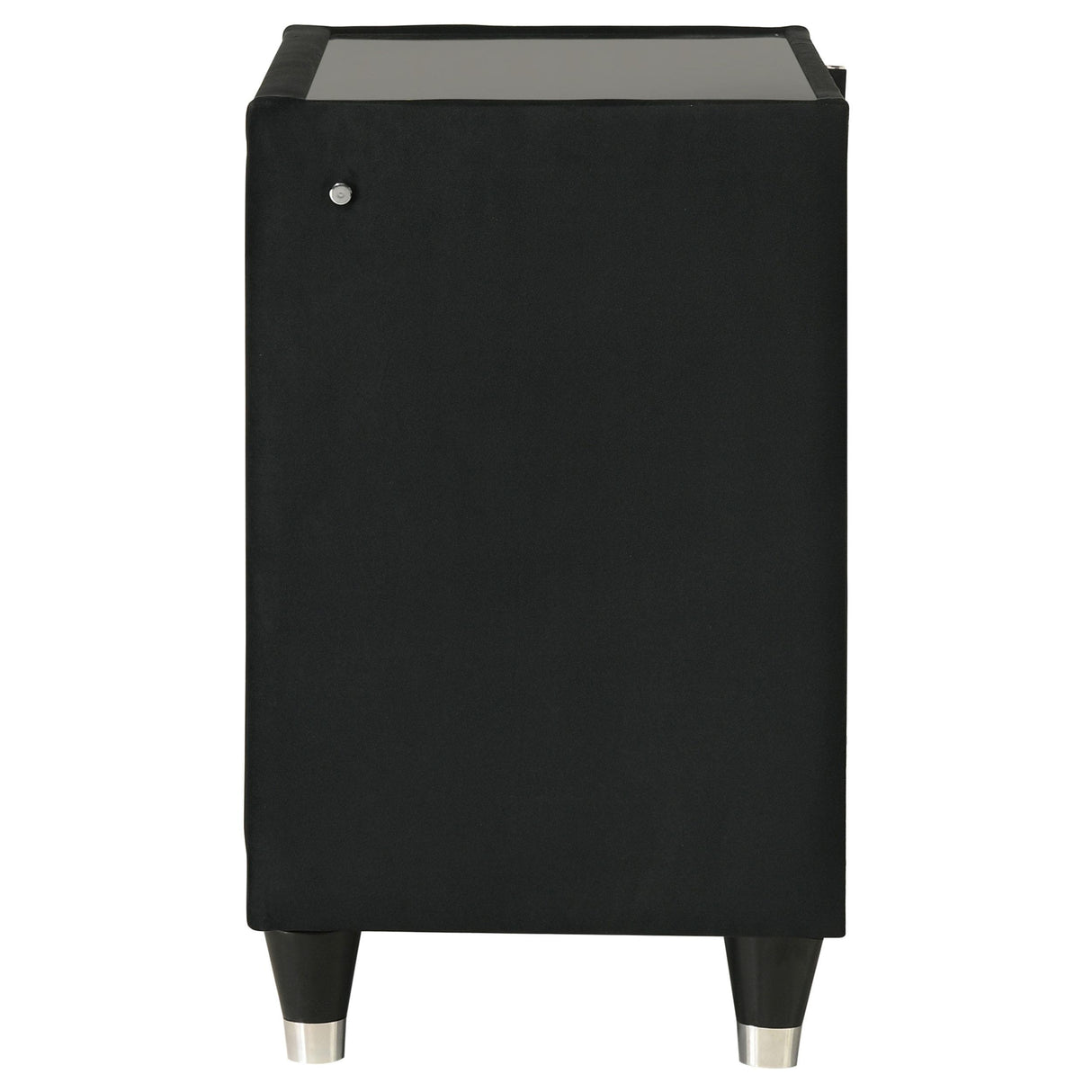 Lorient Black 2-Drawer LED Nightstand with USB from Coaster - Luna Furniture