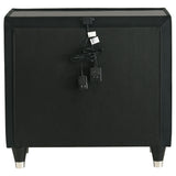 Lorient Black 2-Drawer LED Nightstand with USB from Coaster - Luna Furniture