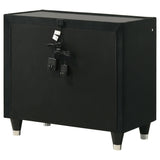 Lorient Black 2-Drawer LED Nightstand with USB from Coaster - Luna Furniture