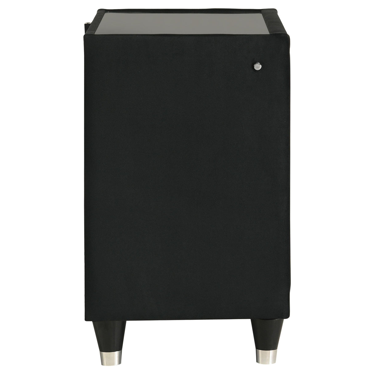 Lorient Black 2-Drawer LED Nightstand with USB from Coaster - Luna Furniture