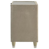 Lorient Ivory and Camel 2-Drawer LED Nightstand with USB from Coaster - Luna Furniture