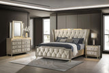 Lorient Ivory and Camel 4-Piece Queen Bedroom Set from Coaster - Luna Furniture