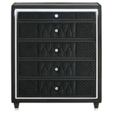 Lorient Black 5-Drawer LED Chest from Coaster - Luna Furniture
