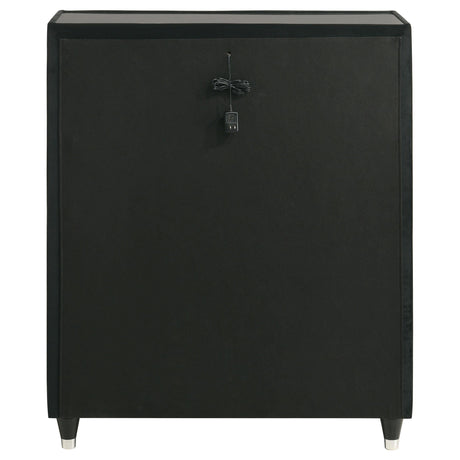 Lorient Black 5-Drawer LED Chest from Coaster - Luna Furniture
