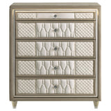 Lorient Ivory and Camel 5-Drawer LED Chest from Coaster - Luna Furniture