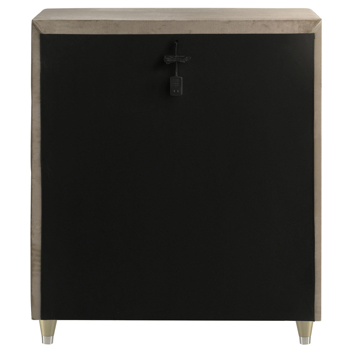 Lorient Ivory and Camel 5-Drawer LED Chest from Coaster - Luna Furniture