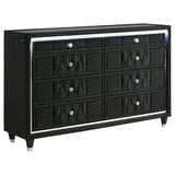 Lorient Black 8-Drawer LED Bedroom Dresser from Coaster - Luna Furniture