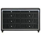 Lorient Black 8-Drawer LED Bedroom Dresser from Coaster - Luna Furniture