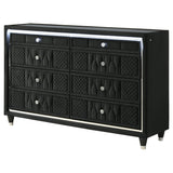 Lorient Black 8-Drawer LED Bedroom Dresser from Coaster - Luna Furniture