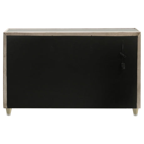 Lorient Ivory and Camel 8-Drawer LED Bedroom Dresser from Coaster - Luna Furniture