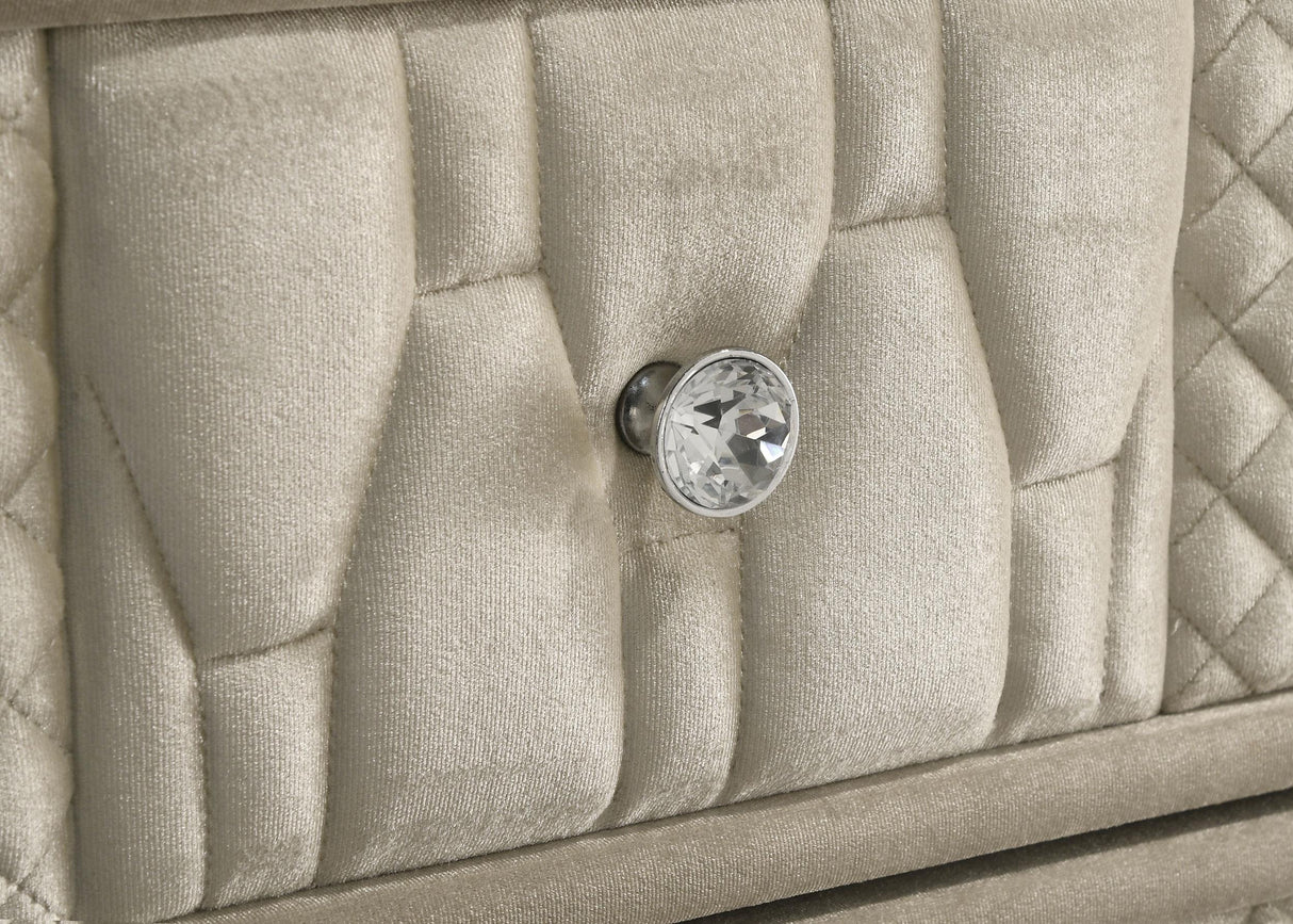 Lorient Ivory and Camel 8-Drawer LED Bedroom Dresser from Coaster - Luna Furniture