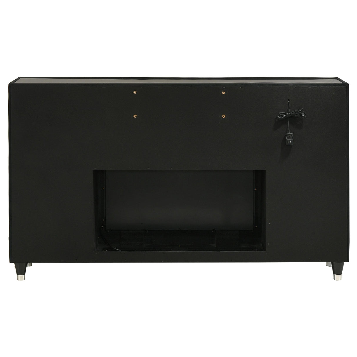 Lorient Black 8-Drawer LED Bedroom Flame Box Dresser from Coaster - Luna Furniture