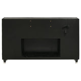 Lorient Black 8-Drawer LED Bedroom Flame Box Dresser from Coaster - Luna Furniture