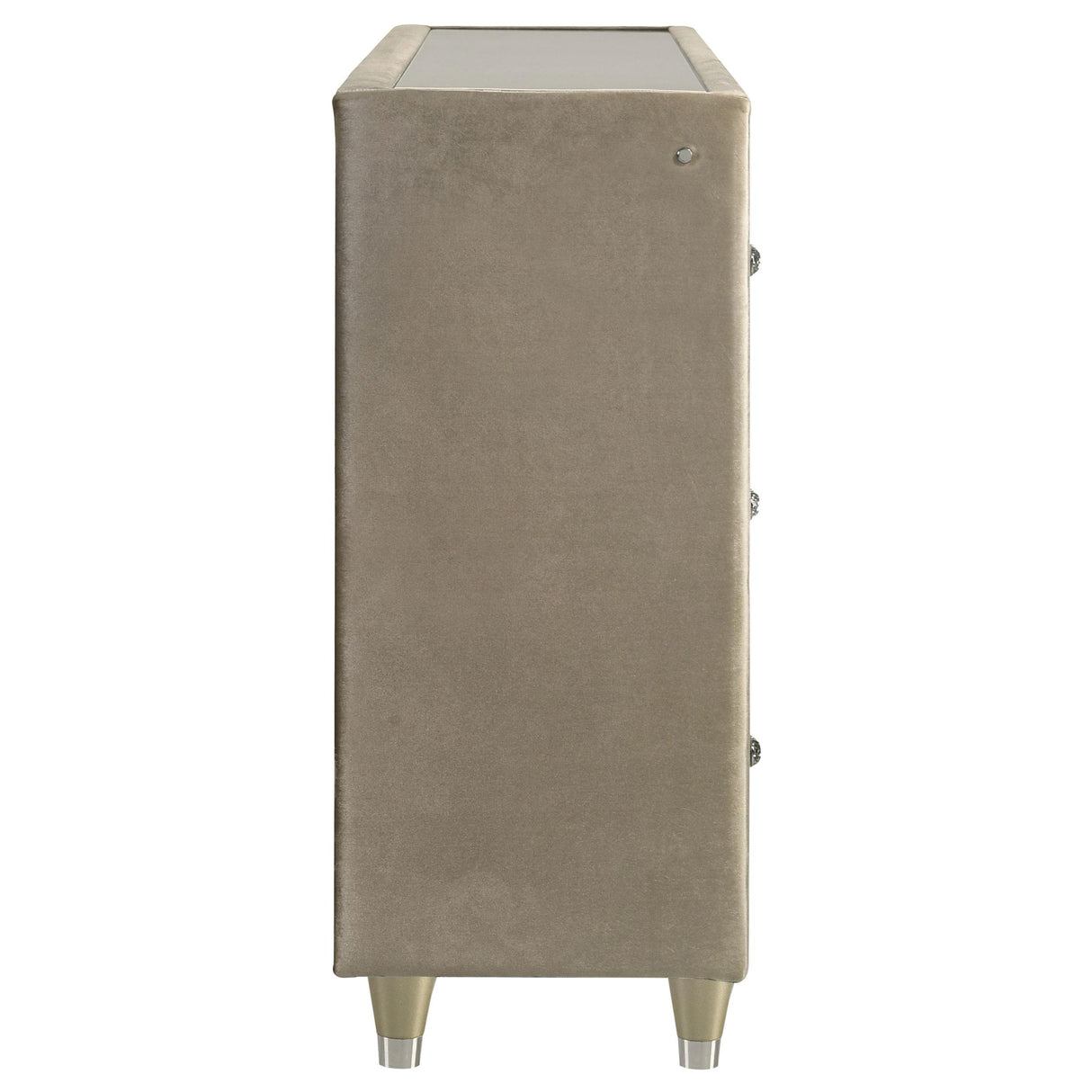 Lorient Ivory and Camel 8-Drawer LED Bedroom Flame Box Dresser from Coaster - Luna Furniture