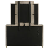 Lorient Ivory and Camel 8-Drawer LED Dresser with Mirror from Coaster - Luna Furniture