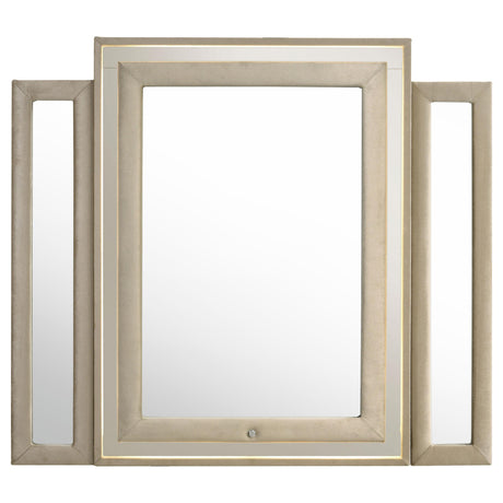 Lorient Ivory and Camel LED Dresser Mirror from Coaster - Luna Furniture