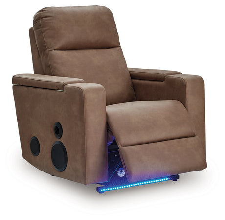 Lorrenton Caramel Power Glider Recliner with Audio System from Ashley - Luna Furniture