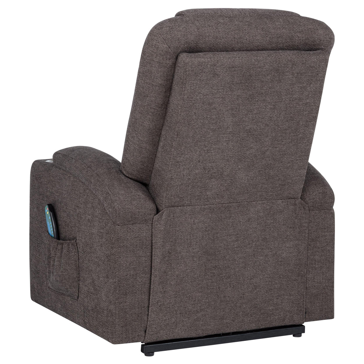 Louie Brown Chenille Upholstered Power Lift Massage Chair from Coaster - Luna Furniture