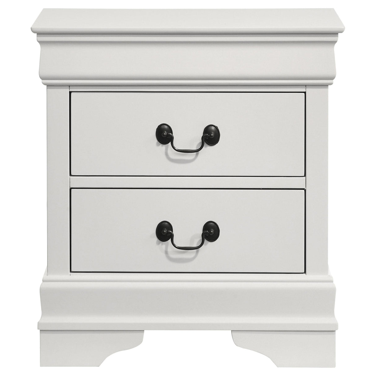 Louis Philippe White 2-Drawer Nightstand from Coaster - Luna Furniture
