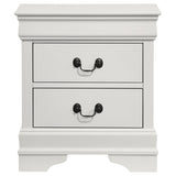 Louis Philippe White 2-Drawer Nightstand from Coaster - Luna Furniture