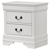 Louis Philippe White 2-Drawer Nightstand from Coaster - Luna Furniture