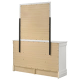 Louis White Philippe 6-Drawer Dresser and Mirror from Coaster - Luna Furniture