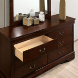 Louis Philippe Dark Cherry Transitional Youth Bedroom Set