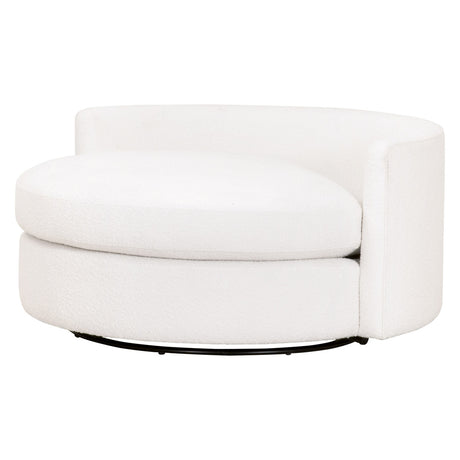 Lourne Grand Swivel Sofa Chair in Livesmart Boucle-Snow from Essentials For Living - Luna Furniture