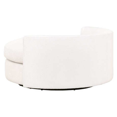 Lourne Grand Swivel Sofa Chair in Livesmart Boucle-Snow from Essentials For Living - Luna Furniture