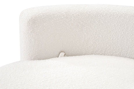 Lourne Grand Swivel Sofa Chair in Livesmart Boucle-Snow from Essentials For Living - Luna Furniture
