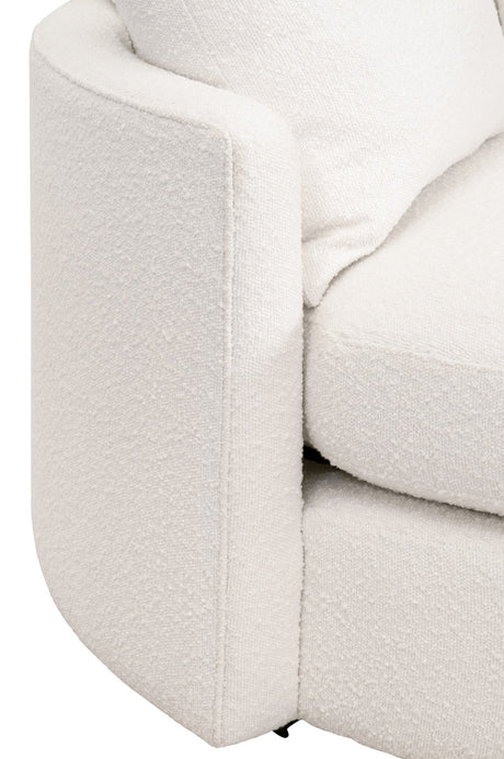 Lourne Grand Swivel Sofa Chair in Livesmart Boucle-Snow from Essentials For Living - Luna Furniture