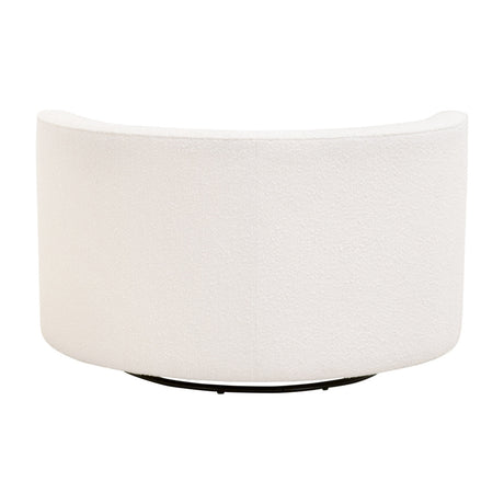 Lourne Petite Swivel Sofa Chair in Livesmart Boucle-Snow from Essentials For Living - Luna Furniture