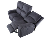 Lovell Charcoal 3-Piece Power Reclining Living Room Set from Steve Silver - Luna Furniture