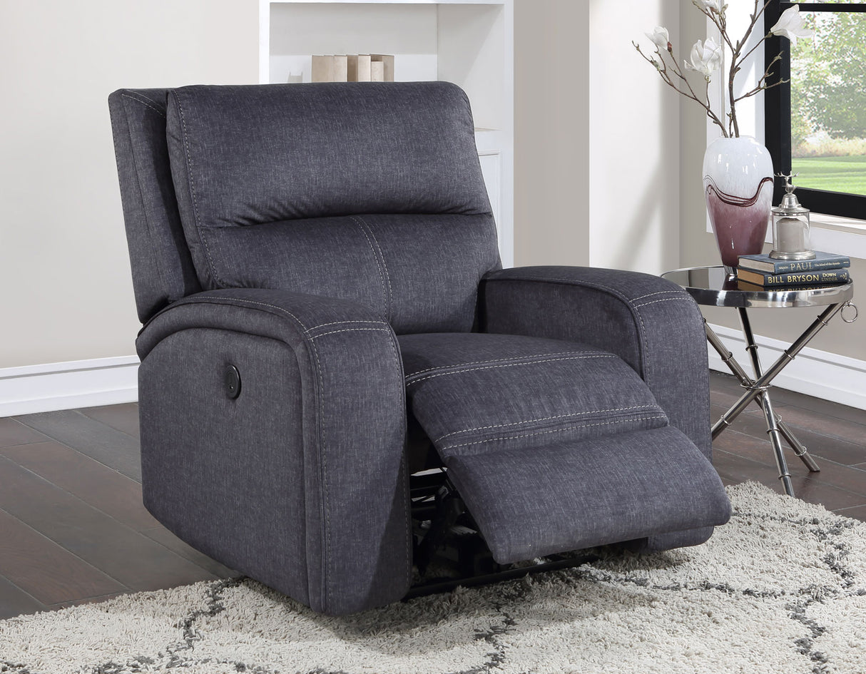 Lovell Charcoal 3-Piece Power Reclining Living Room Set from Steve Silver - Luna Furniture
