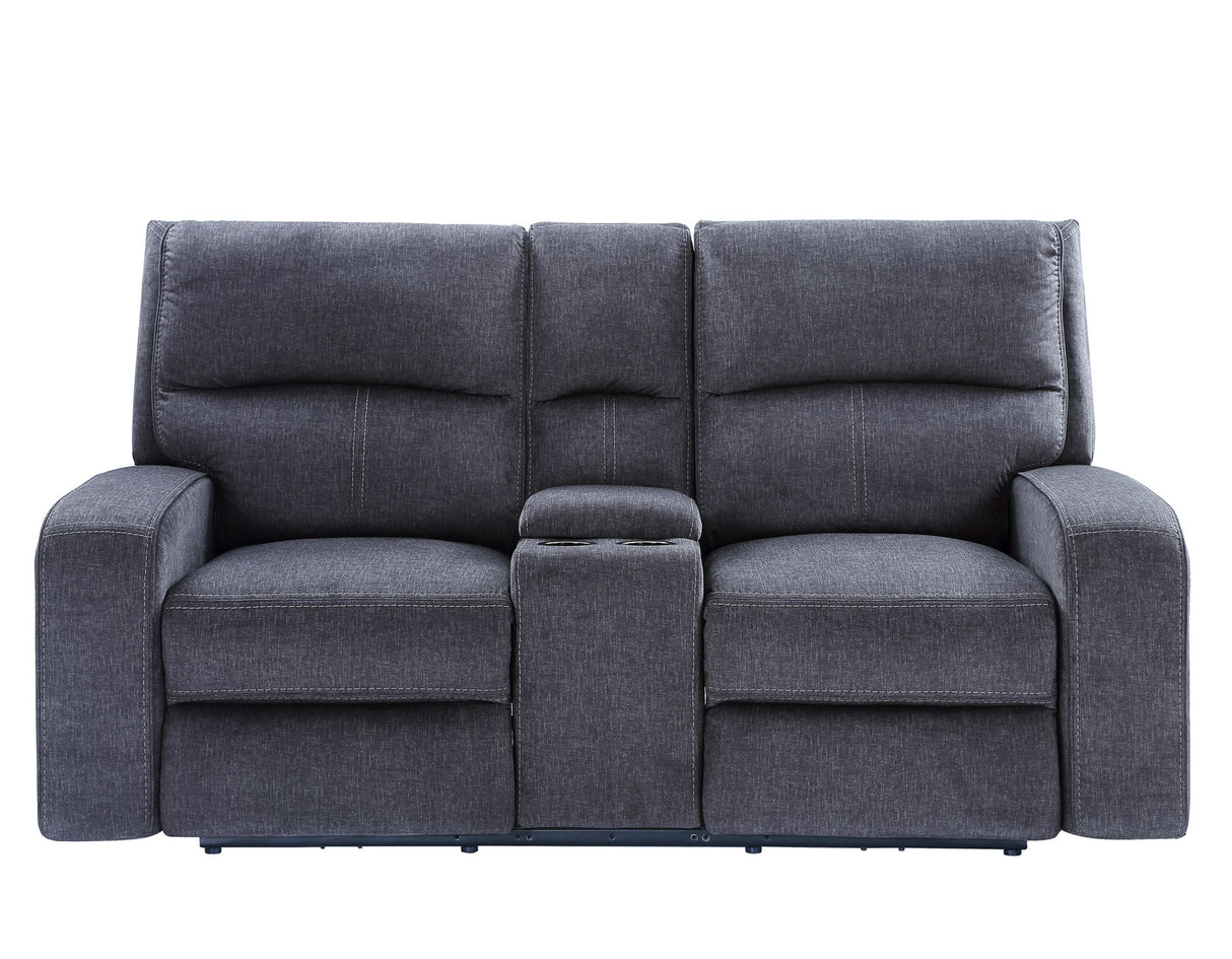 Lovell Charcoal 3-Piece Power Reclining Living Room Set from Steve Silver - Luna Furniture