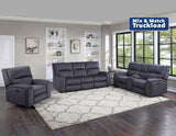 Lovell Charcoal 3-Piece Power Reclining Living Room Set from Steve Silver - Luna Furniture