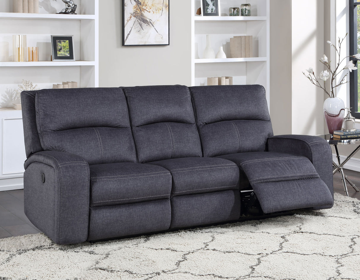 Lovell Charcoal 3-Piece Power Reclining Living Room Set from Steve Silver - Luna Furniture