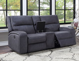 Lovell Charcoal Power Console Loveseat from Steve Silver - Luna Furniture